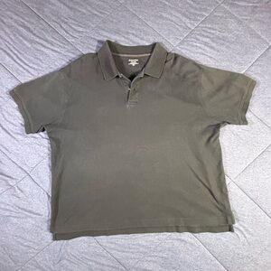 St. Johns Bay Mens Size XXL Black Short Sleeve 100% Cotton Polo Shirt Preppy